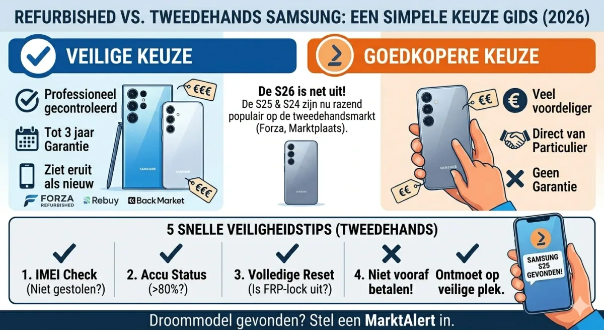 Refurbished Samsung kopen vs. tweedehands: de beste keuze