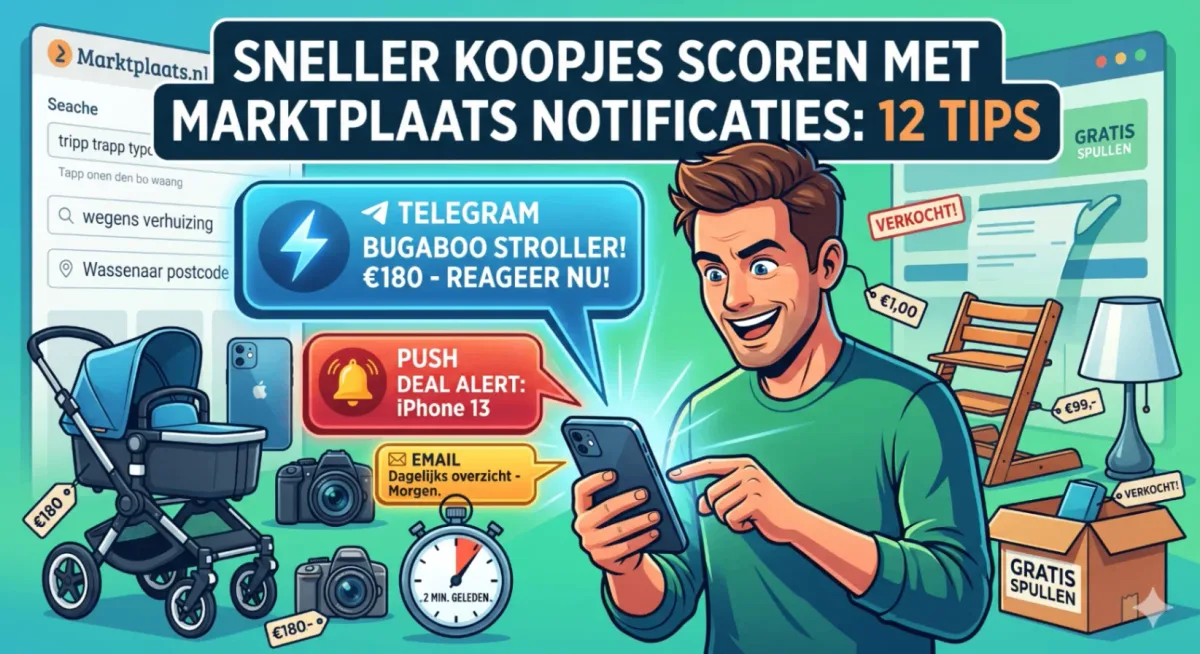 Sneller koopjes scoren met Marktplaats notificaties: 12 tips