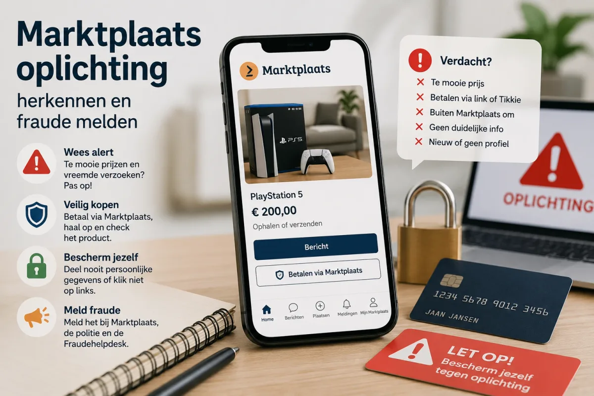 Marktplaats oplichting herkennen en fraude melden