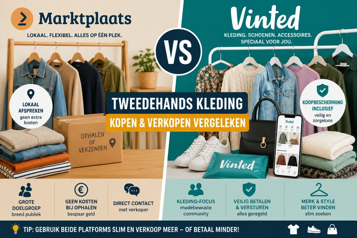 Vinted vs. Marktplaats: kleding kopen & verkopen vergeleken