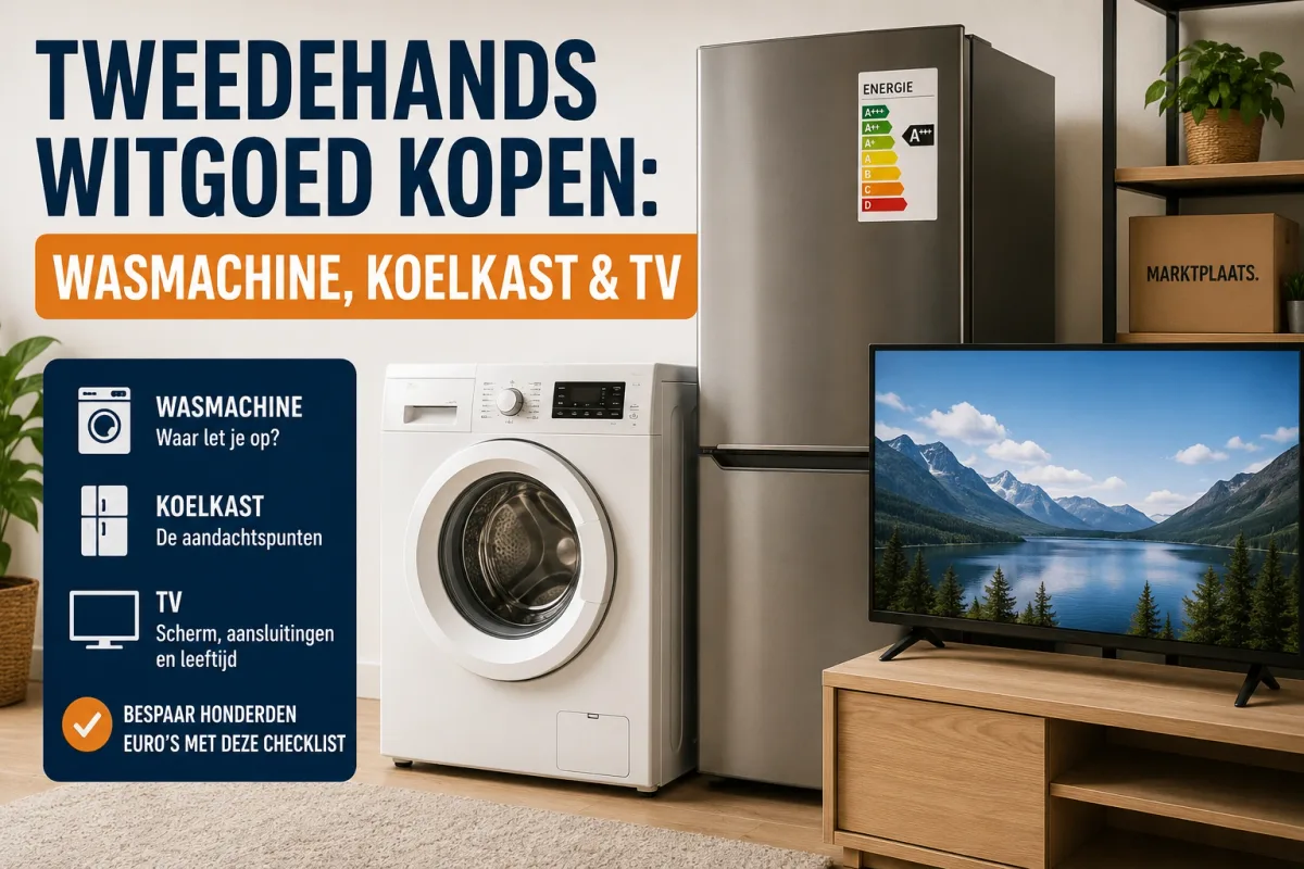 Tweedehands witgoed kopen: wasmachine, koelkast & TV